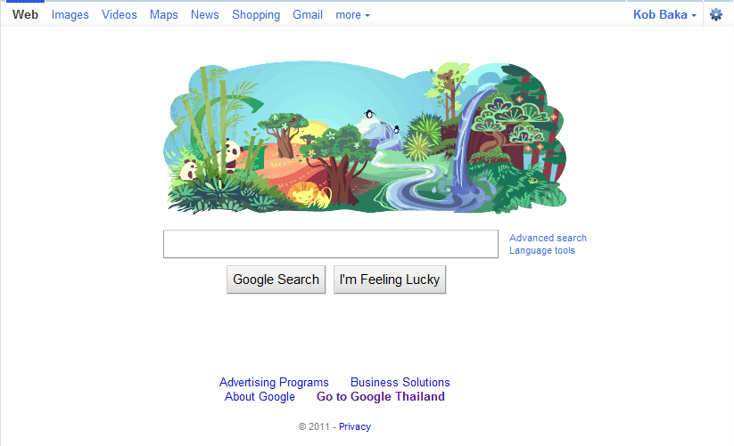 earth day 2011 google doodle. (Google Doodle on Earth